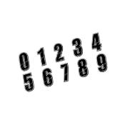 Maikun - Stickers numros de plaque BMX
