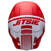 Jitsie - Casque Trial HT1 Struktur rouge/blanc S