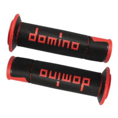 DOMINO - Poignées moto noir/rouge